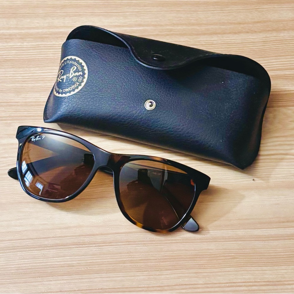 Ray-Ban Black and Brown Sunglasses